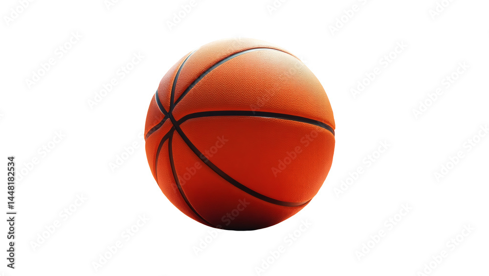 Basketball isolated on transparent background, Generative Ai Basketball isolated on transparent background, Generative Ai
