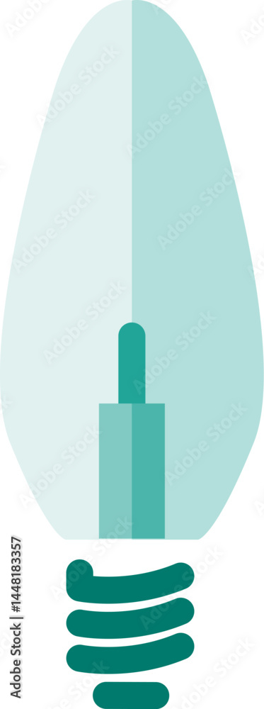 Obraz premium Light bulb icon in flat style