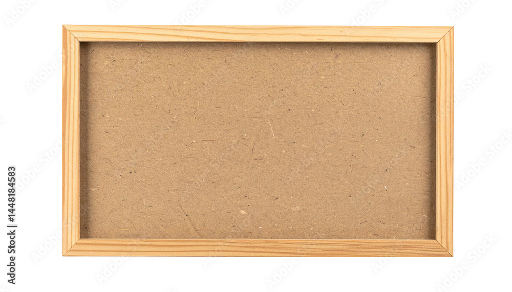 Fototapeta premium Wooden Frame for Photos, Blank Template, Simple Design, Isolated