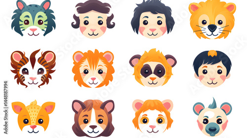 Professional Kids' Face Painting with Animal Designs for Fun Events and Parties