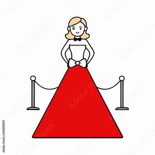 red carpet on a white background