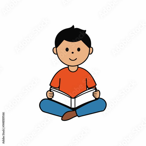 boy reading book
