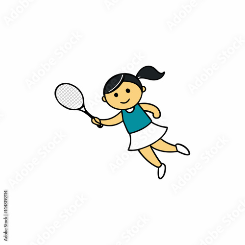 girl playing tennis