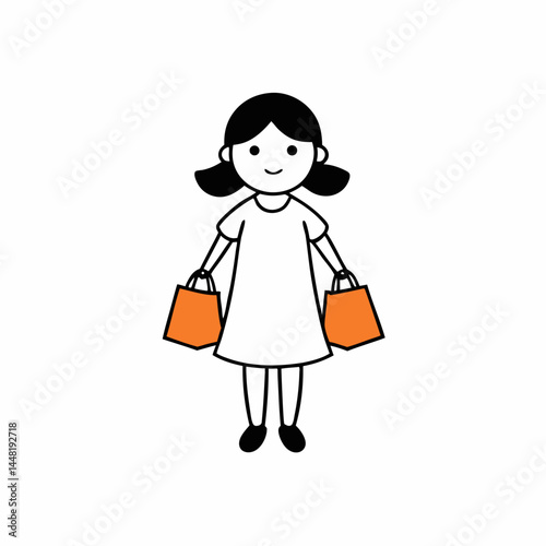 girl with shopping bags