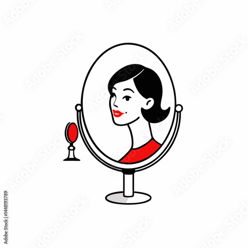 woman applying vibrant red lipstick i