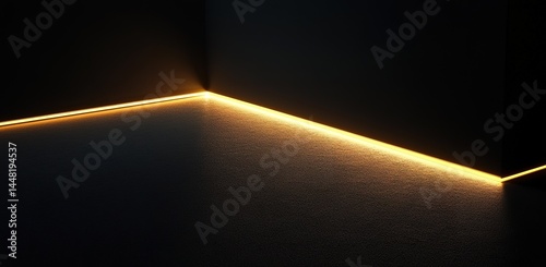 Illuminated Strip Light On Dark Texture