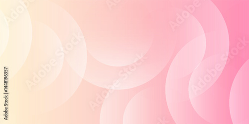 Abstract Pink and Yellow Background with Soft Bokeh Light Circles