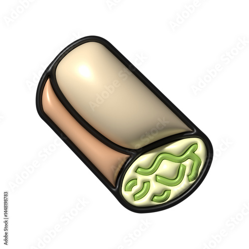 Kebab icon in 3d style
