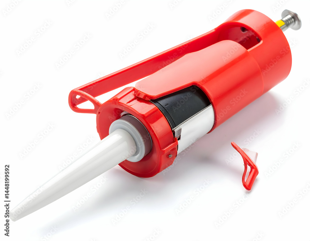Red Sealant Dispenser Tool With White Nozzle Red Sealant Dispenser Tool With White Nozzle