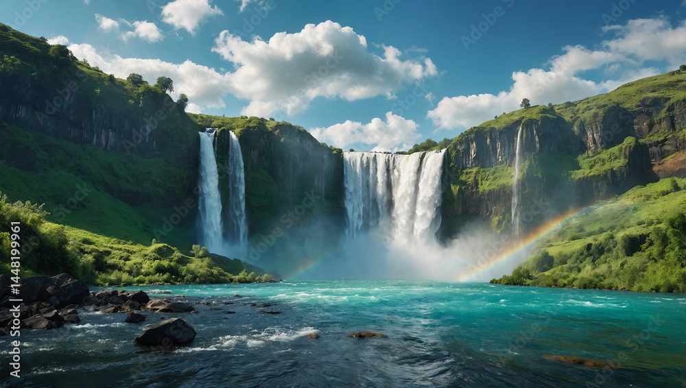 Fototapeta premium Waterfall in the mountains