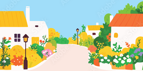 A charming neighborhood sce...