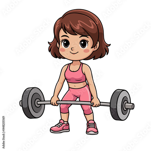 Gym Workout Fitness Exercise Vector Illustration

