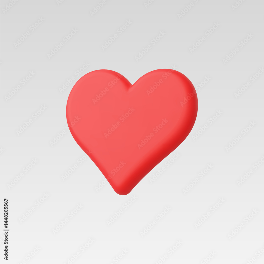 3d Realistic Love Icon Vector Illustration 3d Realistic Love Icon Vector Illustration
