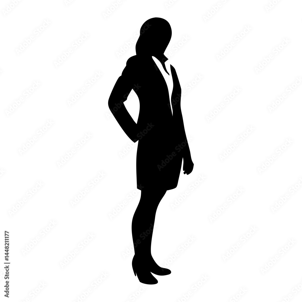 Fototapeta premium Silhouette of business people posing