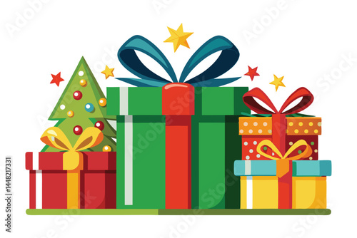 vector illustration of a gift box