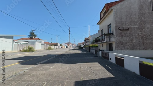 Morning Light in the Quiet Streets of Costa Nova

