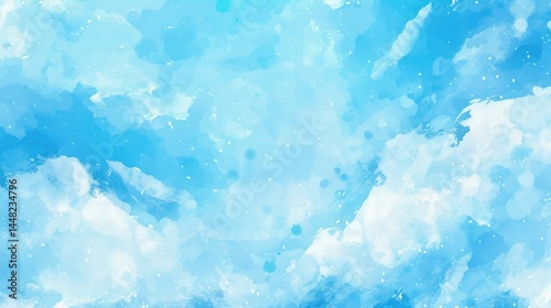 A serene abstract background of soft blue hues and clouds, ideal for digital designs.