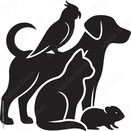 animals silhouette Vector | Minimalist & Trendy animals Silhouette Design | Unique & Stylish animals Artwork for Vector design