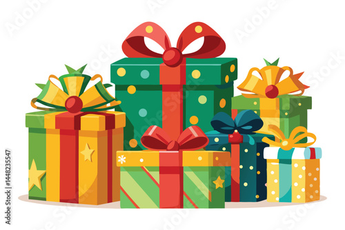 gift boxes vector illustration
