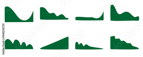 Abstract Design Element for Top and Bottom Web Page. Divider Shape for Website Set. Wave Shape, Curve Line, Drops Separator Effects Collection For Banner, Poster, App