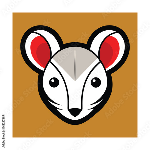 Abstract Mouse Head with Clean Lines for Tech Brands and Gaming