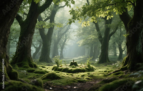 Mystical crystal cave with bioluminescent glow, glowing minerals, sacred subterranean sanctuary, enchanted underground world with spiritual and ancient energy