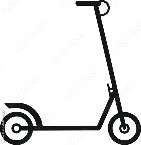 Scooter standing tall shown in minimalist continuous line art style emphasizing clean transportation elegant motion and urban commuting design concepts for modern artwork