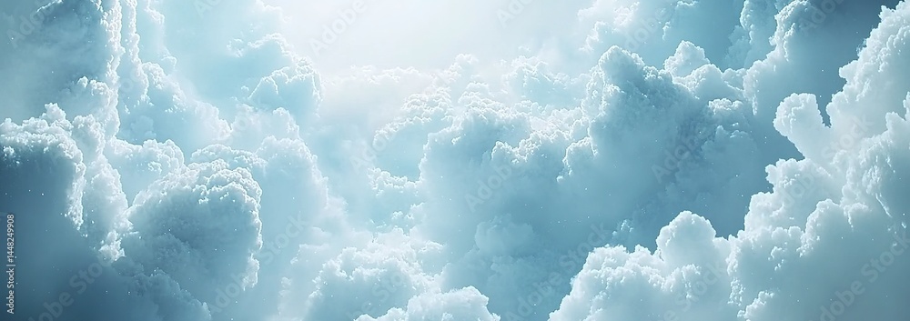 Pastel Blue Sky With Fluffy Clouds Pastel Blue Sky With Fluffy Clouds
