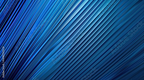 Abstract blue lines create a dynamic, textured background with depth and movement.