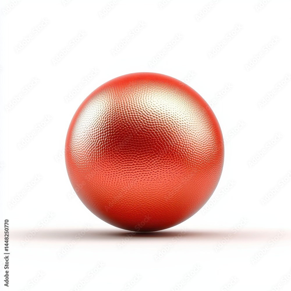 Red Metallic Sphere Isolated on White Background Perfect for 3D Renderings and Abstract Designs Red Metallic Sphere Isolated on White Background Perfect for 3D Renderings and Abstract Designs