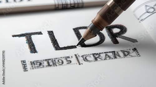 TLDR - Too Long Didn't Read acronym with marker, business concept background