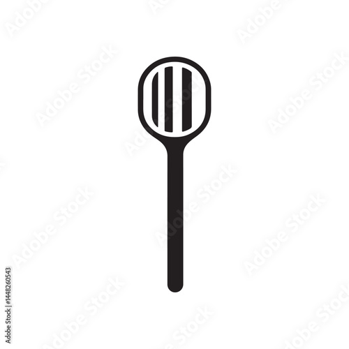 Black and white microphone graphic for broadcast technology