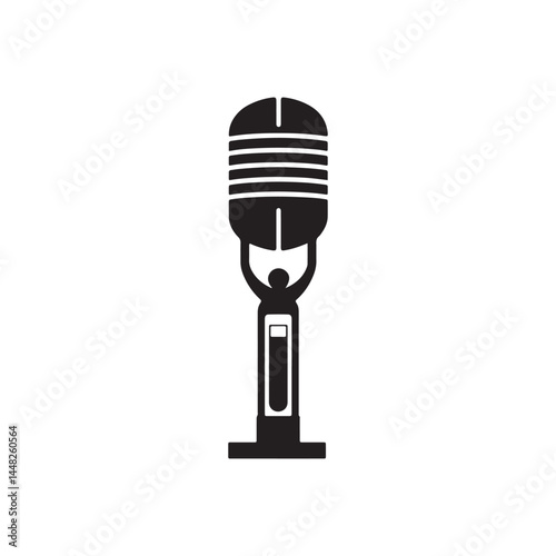 Old-school microphone design for media, sound, and radio purposes

