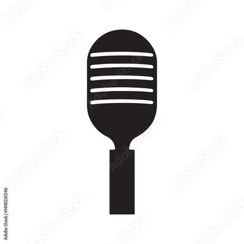 Simple microphone symbol illustrating radio and communication tools
