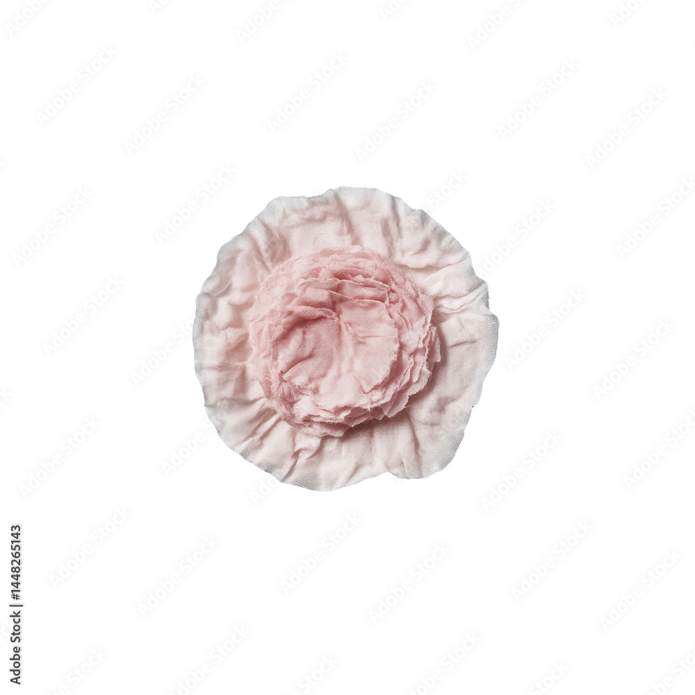Delicate Pink Paper Flower, Top View Delicate Pink Paper Flower, Top View