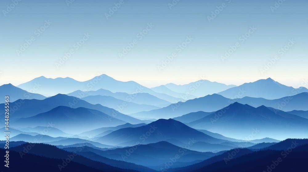 Serene mountain range Serene mountain range