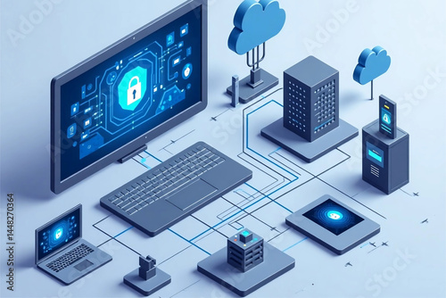 Cloud Computing Network Infrastructure Illustration