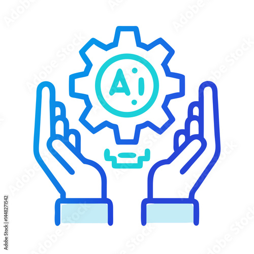 Hands Holding Gear Representing Ethical AI Development and Responsible Technology Practices
