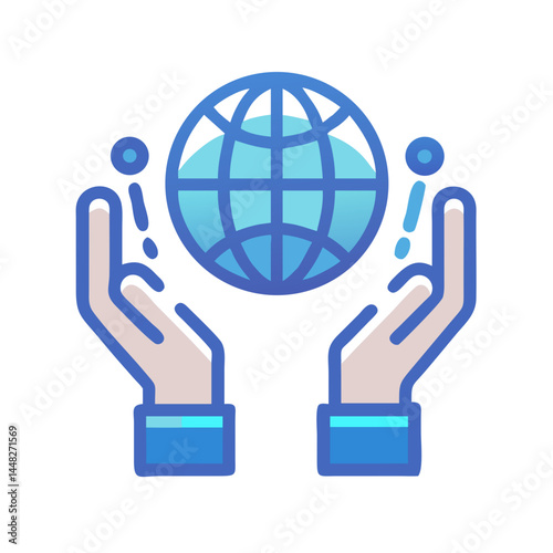 Hands Holding Globe Representing Global AI Ethics and Responsible Technology