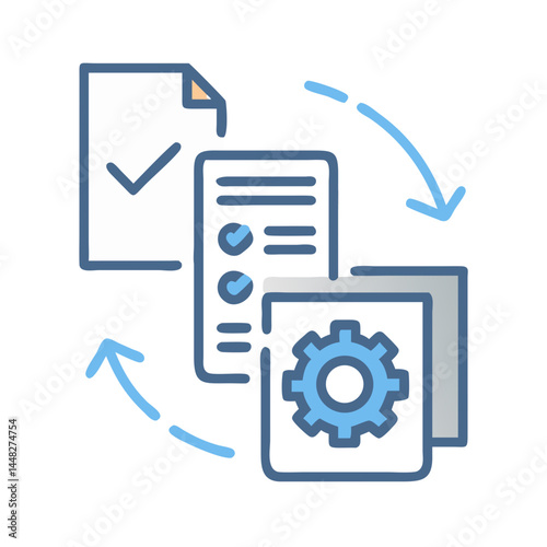 SOP Icon Representing Standard Operating Procedure and Business Workflow