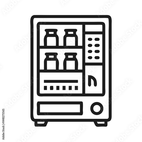 Vending Machine Icon Representing Automated Snack and Beverage Dispenser