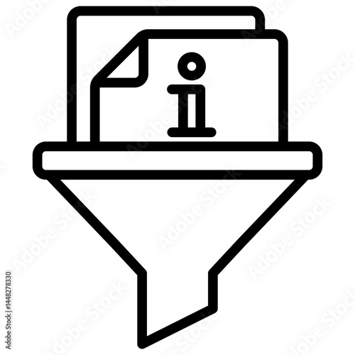 Information Extraction - Data Filtering and Information Processing Icon