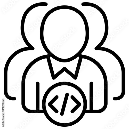 IT Personnel - Coding Team Illustrative representation of programmers and developers