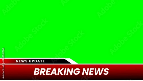 Breaking News Update News 4K with Green Screen Background 