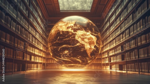 The Library of the World: A Golden Globe of Knowledge