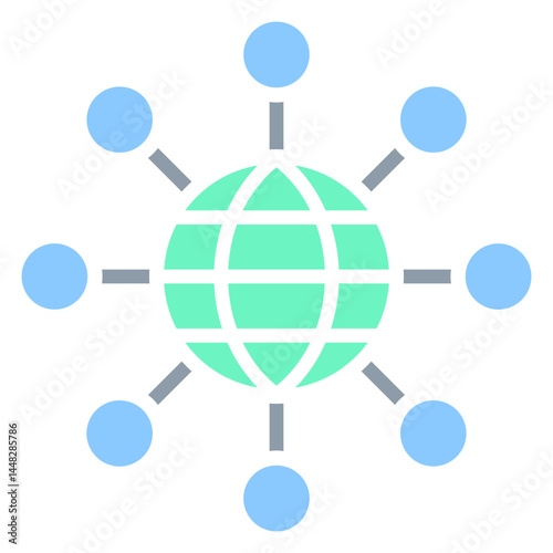 Networking Glyph Color Icon
