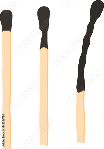 Burnt Match Stick