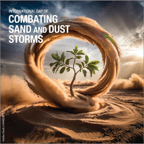 Highlight global action against sand and dust storms, protecting health and environment together.