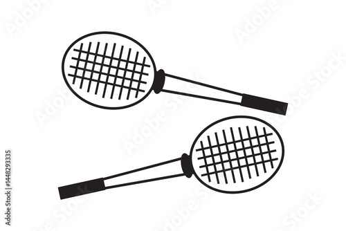 badminton shuttlecock isolated icon on white background.