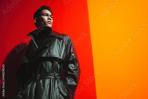 Man in Black Trench Coat
